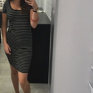 Forever 21 medium sized, black striped dress